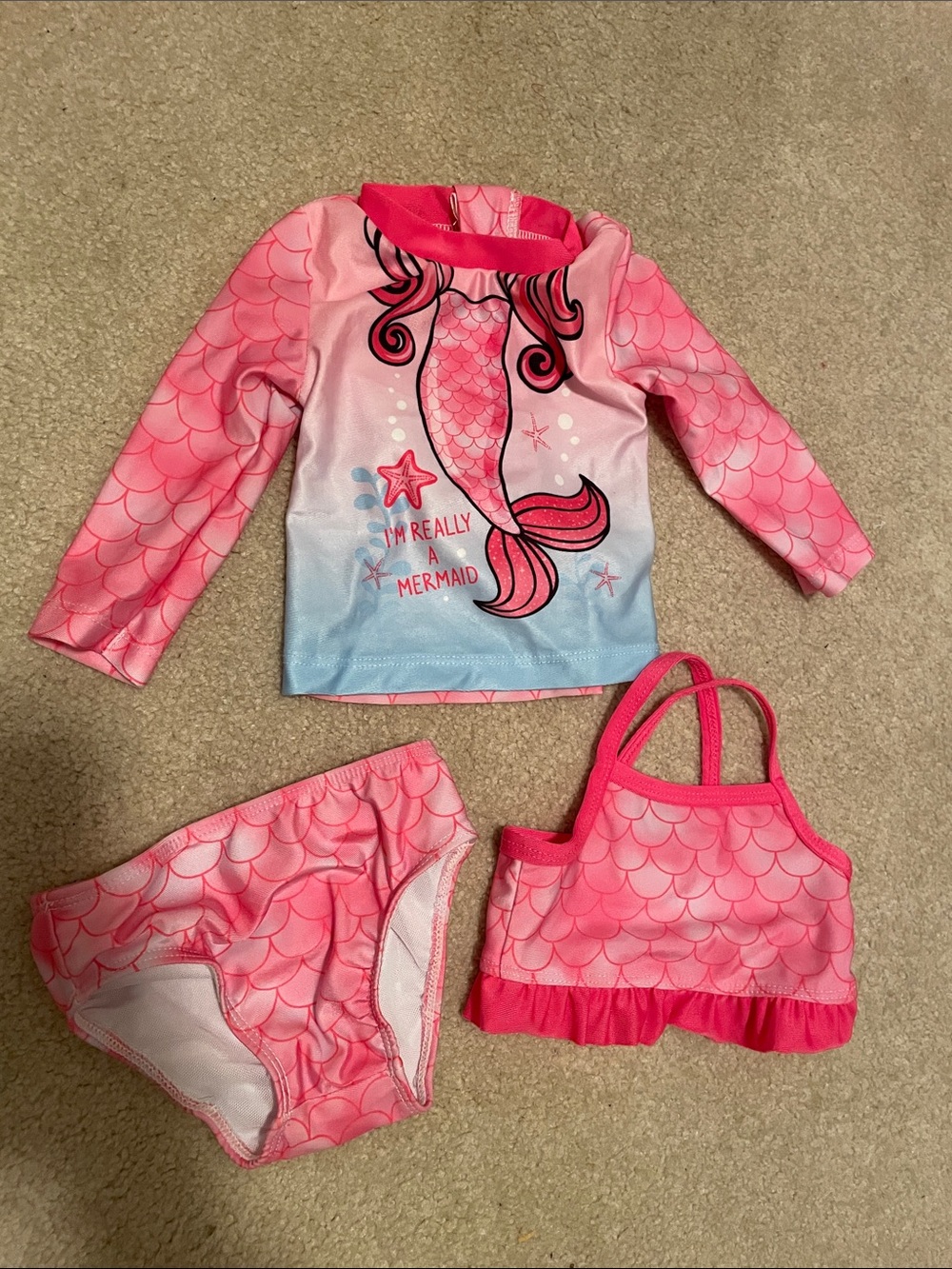 3pc infant mermaid swim suit